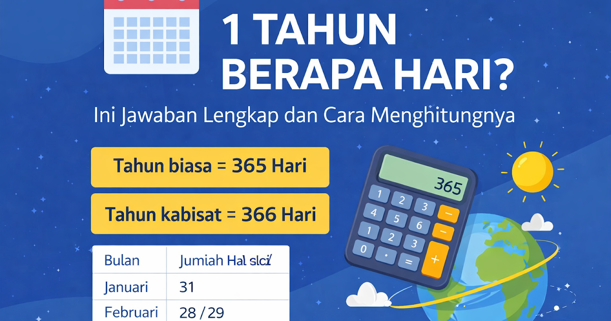 1 Tahun Berapa Hari? Ini Jawaban Lengkap dan Cara Menghitungnya